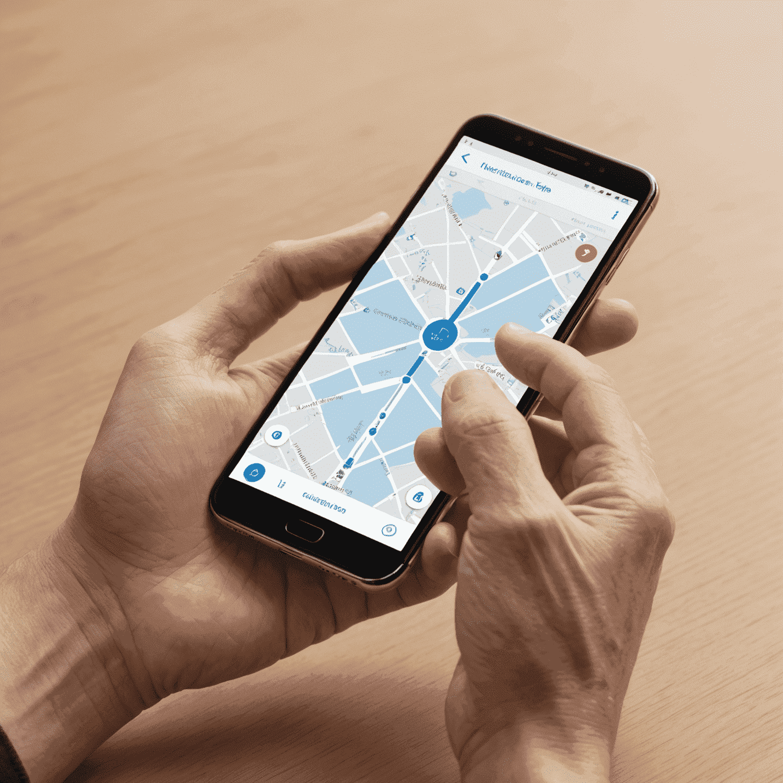 An illustration showing various gesture-based navigation patterns, including swipe, pinch, and tap gestures on a smartphone interface
