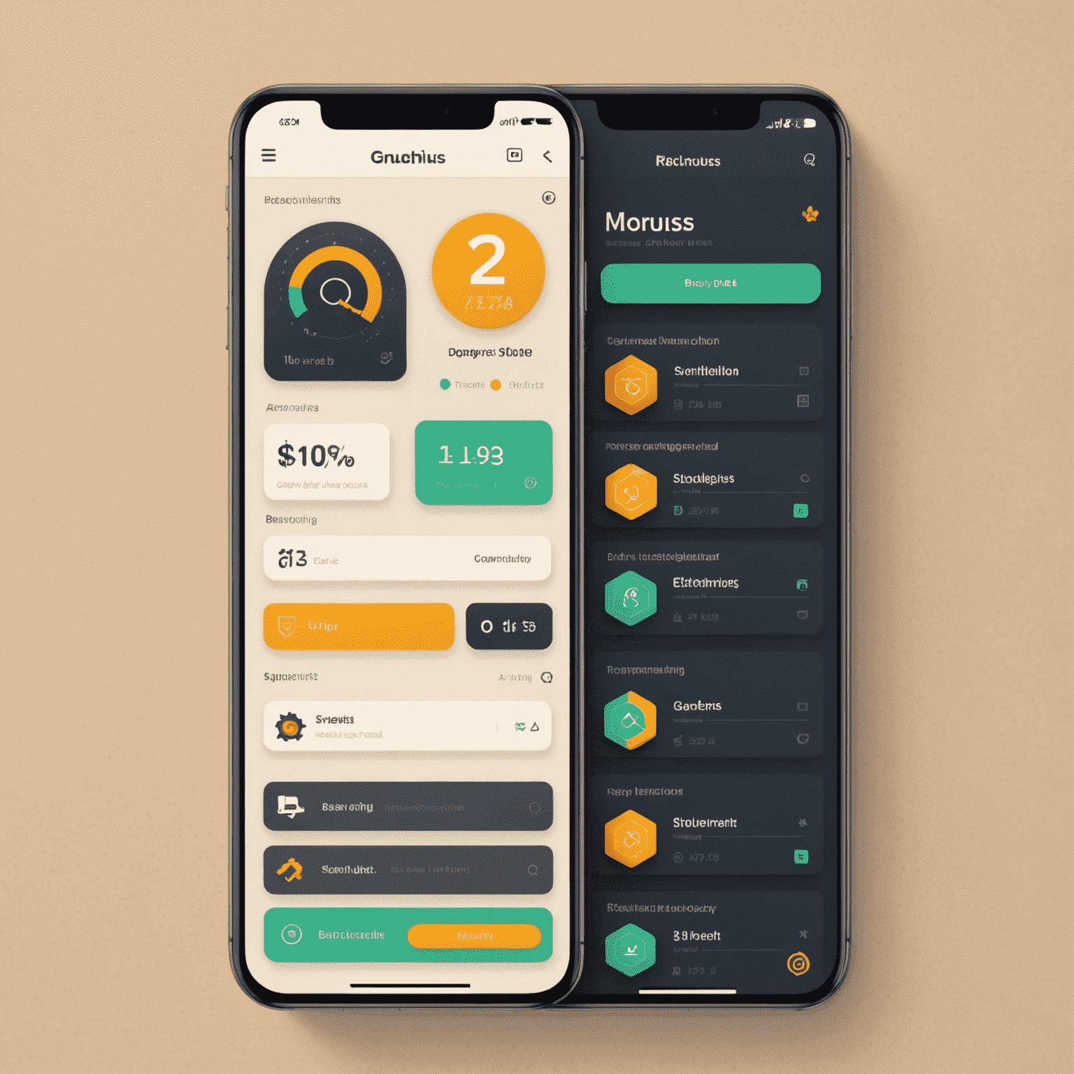 Productivity app interface with game-like elements such as progress bars, achievements, and rewards