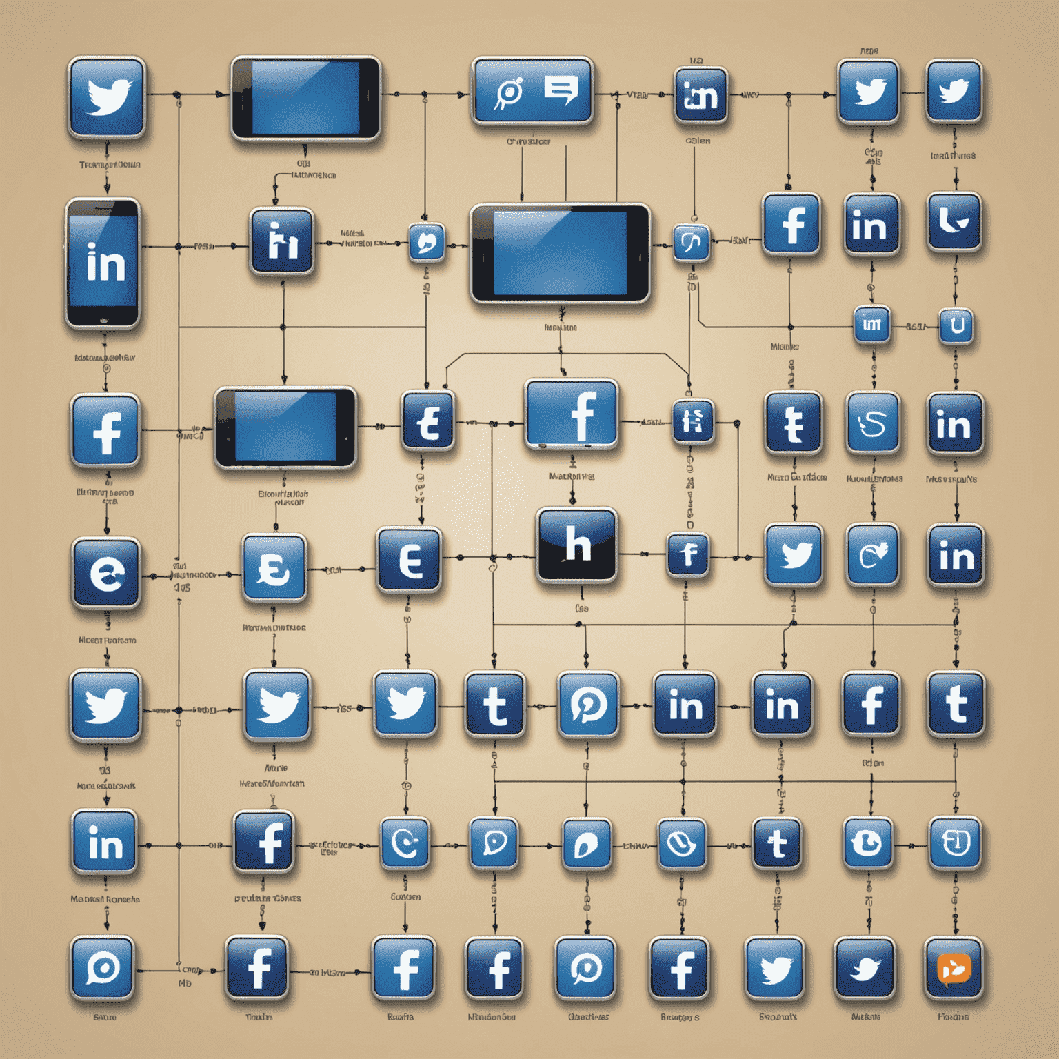 Timeline showing the evolution of social media interfaces from early 2000s to present day